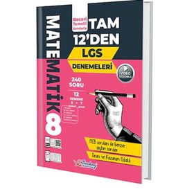 8. Sınıf LGS Matematik Tam 12'den Denemeleri-Berkay Yayınları