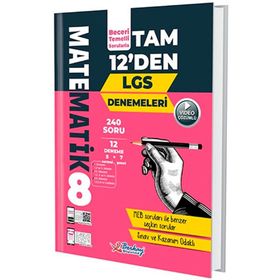 8. Sınıf LGS Matematik Tam 12'den Denemeleri-Berkay Yayınları