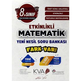 8. Sınıf LGS Matematik Yeni Nesil Etkinlikli Fark Var Soru Bankası Kva Yayınları