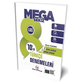 8. Sınıf LGS Mega Türkçe 10'lu Denemeleri-Cevap Yayınları