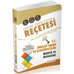 8. Sınıf LGS Reçetesi T.C İnkılap Tarihi ve Atatürkçülük Mantık ve Muhakeme Soru Bankası Angora Serisi-Editör Yayınları