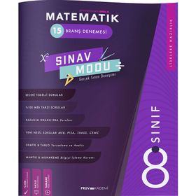 8. Sınıf Lgs Sınav Modu Matematik Branş Deneme-Pruva Akademi Yayınları