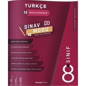 8. Sınıf Lgs Sınav Modu Türkçe Branş Deneme-Pruva Akademi Yayınları