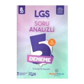 8. Sınıf LGS Soru Analizli 5 Deneme Puan Yayınları
