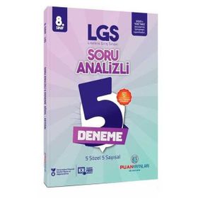 8. Sınıf LGS Soru Analizli 5 Deneme Puan Yayınları