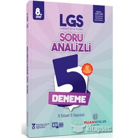 8. Sınıf LGS Soru Analizli 5 Deneme Puan Yayınları
