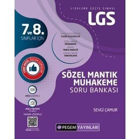 8. Sınıf LGS Sözel Mantık Muhakeme Soru Bankası - Pegem Yayınları