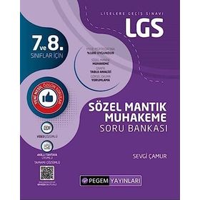 8. Sınıf LGS Sözel Mantık Muhakeme Soru Bankası - Pegem Yayınları
