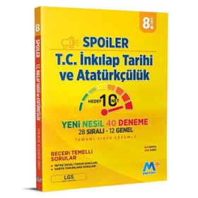 8. Sınıf LGS Spoiler T.C. İnkılap Tarihi Ve Atatürkçülük Branş Denemeleri Martı Okul M+ Yayınları