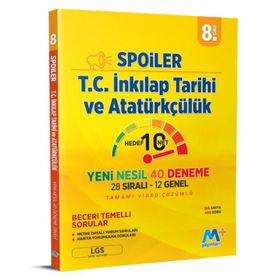 8. Sınıf LGS Spoiler T.C. İnkılap Tarihi Ve Atatürkçülük Branş Denemeleri Martı Okul M+ Yayınları