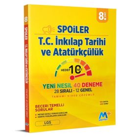 8. Sınıf LGS Spoiler T.C. İnkılap Tarihi Ve Atatürkçülük Branş Denemeleri Martı Okul M+ Yayınları