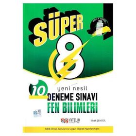 8. Sınıf LGS Süper Fen Bilimleri Yeni Nesil 10 Deneme Sınavı-Nitelik Yayınları
