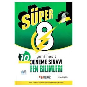 8. Sınıf LGS Süper Fen Bilimleri Yeni Nesil 10 Deneme Sınavı-Nitelik Yayınları