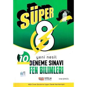 8. Sınıf LGS Süper Fen Bilimleri Yeni Nesil 10 Deneme Sınavı-Nitelik Yayınları