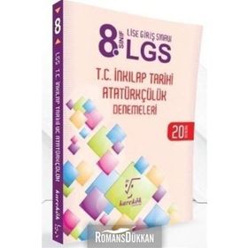 8. Sınıf LGS T.C. İnkılap Tarihi Atatürkçülük 20 Deneme Karekök Yayınları