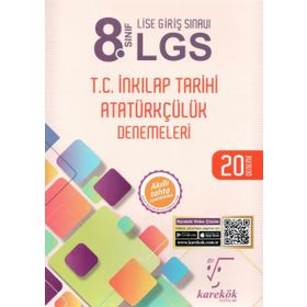 8. Sınıf Lgs T.C İnkılap Tarihi Atatürkçülük Denemeleri 20 Deneme Karekök Yayınları