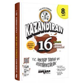 8. Sınıf LGS T.c İnkılap Tarihi ve Atatürk Kazandıran 16 Haftalık Kazanım Denemeleri - Ankara Yayıncılık