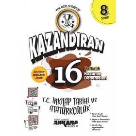8. Sınıf LGS T.c İnkılap Tarihi ve Atatürk Kazandıran 16 Haftalık Kazanım Denemeleri - Ankara Yayıncılık