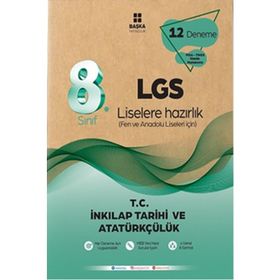 8. Sınıf LGS T.C. İnkılap Tarihi ve Atatürkçülük 12 li Deneme Başka Yayıncılık