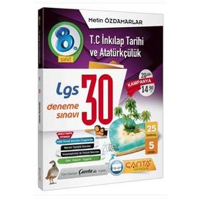 8. Sınıf LGS T.C. İnkılap Tarihi ve Atatürkçülük 30 Deneme Sınavı Çanta Yayıncılık