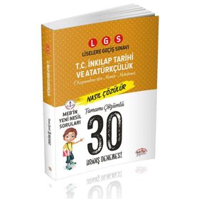 8. Sınıf LGS T.C. İnkılap Tarihi ve Atatürkçülük 30 Deneme Sınavı Editör Yayınları