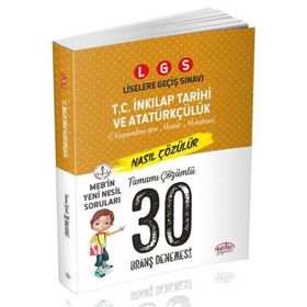 8. Sınıf LGS T.C. İnkılap Tarihi ve Atatürkçülük 30 Deneme Sınavı Editör Yayınları