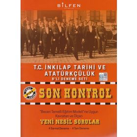 8. Sınıf LGS T.C. İnkılap Tarihi ve Atatürkçülük Son Kontrol 8'li Deneme Seti-Bilfen Yayınları