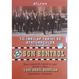 8. Sınıf LGS T.C. İnkılap Tarihi ve Atatürkçülük Son Kontrol 8'li Deneme Seti-Bilfen Yayınları