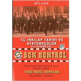 8. Sınıf LGS T.C. İnkılap Tarihi ve Atatürkçülük Son Kontrol 8'li Deneme Seti-Bilfen Yayınları