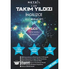 8. Sınıf LGS Takım Yıldızı İngilizce 10'lu Deneme Seti - Netbil Yayıncılık