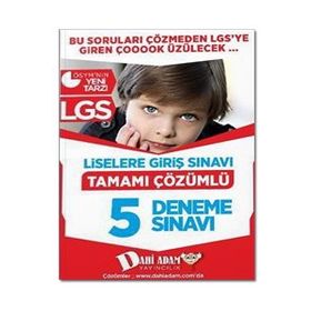 8. Sınıf LGS Tamamı Çözümlü 5 Deneme Sınavı-Dahi Adam Yayınları