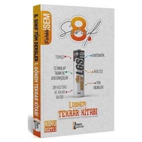 8. Sınıf LGS Tüm Dersler 1. Dönem Tekrar Kitabı İsem Yayın 2020