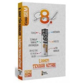 8. Sınıf LGS Tüm Dersler 1 Dönem Tekrar Kitabı - İsem Yayınları