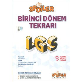 8.Sınıf LGS Tüm Dersler 1. Dönem Tekrarı Spoiler Yayınları