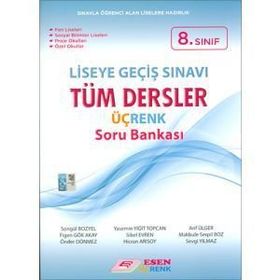 8. Sınıf LGS Tüm Dersler Üçrenk Soru Bankası Esen Yayınları