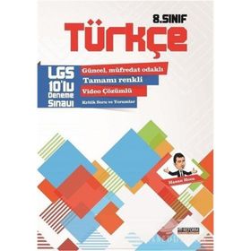 8. Sınıf LGS Türkçe 10 Çözümlü Deneme Kollektif FDD Yayınları