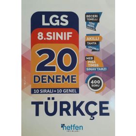8. Sınıf Lgs Türkçe 20'li Deneme-Netfen Yayınları