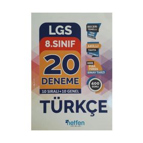 8. Sınıf Lgs Türkçe 20'li Deneme-Netfen Yayınları