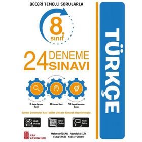 8. Sınıf LGS Türkçe 24 Deneme Sınavı - Ata Yayınları