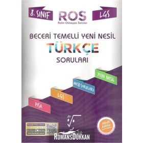 8. Sınıf LGS Türkçe Beceri Temelli Yeni Nesil Sorular Ros Karekök Yayınları