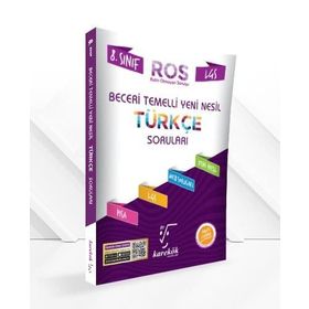 8. Sınıf LGS Türkçe Beceri Temelli Yeni Nesil Sorular Ros Karekök Yayınları