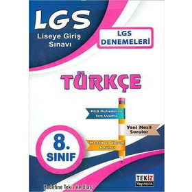 8. Sınıf LGS Türkçe Deneme Tekiz Yayınları