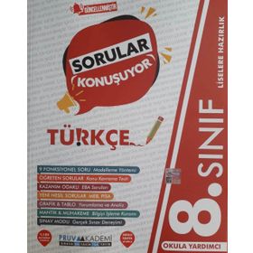 8. Sınıf Lgs Türkçe Sorular Konuşuyor Soru Bankası-Pruva Akademi Yayınları