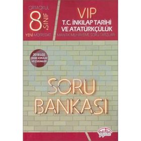 8.Sınıf LGS VİP T.C. İnkılap Tarihi ve Atatürkçülük Soru Bankası - Editör Yayınları