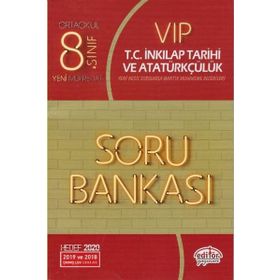 8.Sınıf LGS VİP T.C. İnkılap Tarihi ve Atatürkçülük Soru Bankası - Editör Yayınları