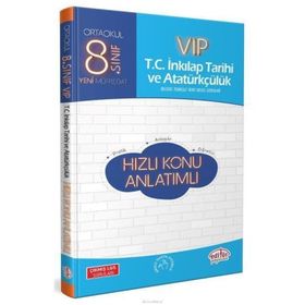 8.Sınıf LGS VİP T.C. İnkılap Tarihi ve Atatürkçülük Soru Bankası - Editör Yayınları