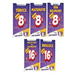 8. Sınıf LGS Yeni Nesil 5 Kitap Branş Denemeleri Onburda Yayınları
