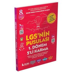 8. Sınıf LGS'nin Pusulası 1.Dönem 5'li Karma Deneme - Muba Yayınları