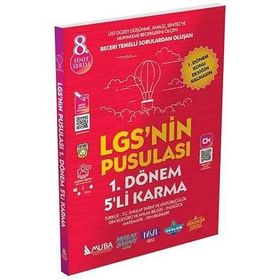 8. Sınıf LGS'nin Pusulası 1.Dönem 5'li Karma Deneme - Muba Yayınları