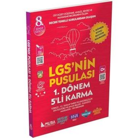8. Sınıf LGS'nin Pusulası 1.Dönem 5'li Karma Deneme - Muba Yayınları